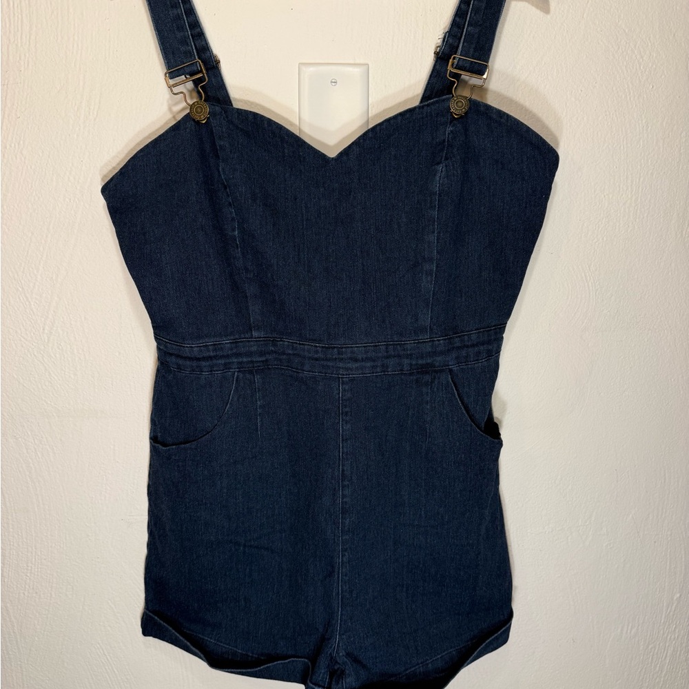 Collectif Denim Sweetheart Romper